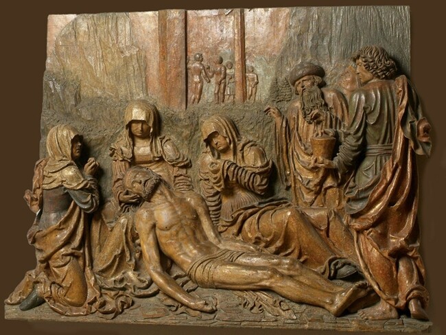 Eine der Kostbarkeiten im Dommuseum:  Beweinung Christi, um 1520, Lindenholz, Leihgabe der Pfarrkirche Straßwalchen.