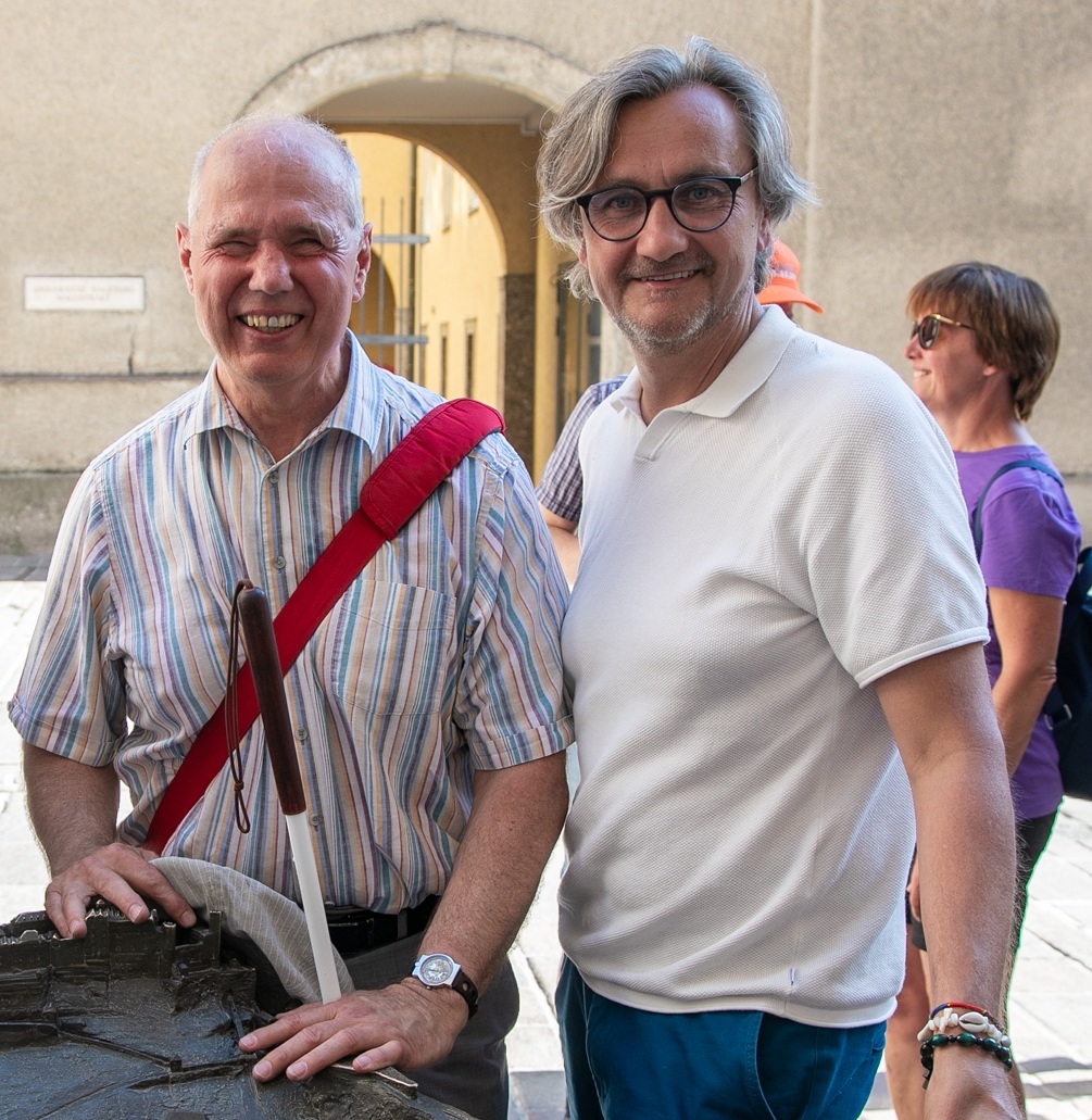 Inklusive Stadtführungen: Salzburg anders sehen Andrea Brandner, Stadträtin Peter Weiser, Blinden- und Sehbehindertenverband Peter Ebner, Team Vielfalt