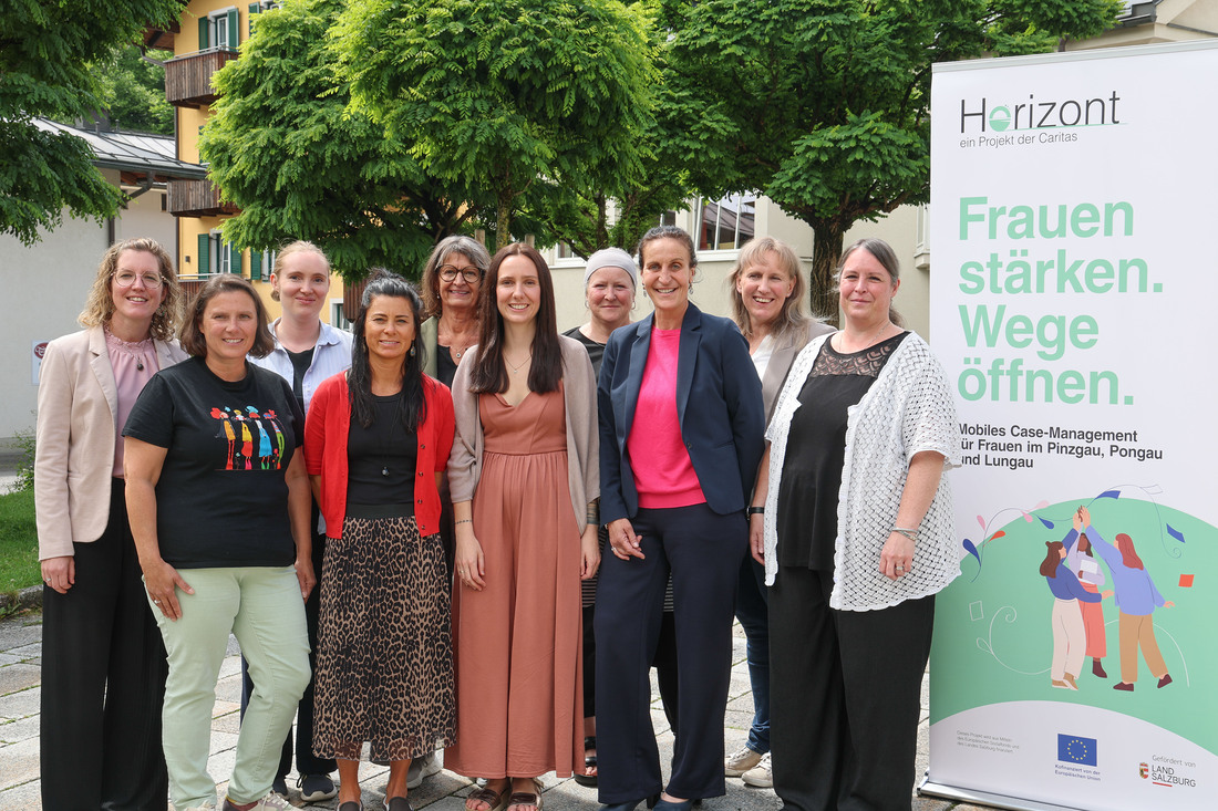 Das „Horizont“ –Team mit Projektleiterin  Melanie Benedikt (Mitte).
