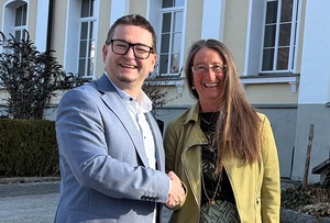 Direktorin Christina Röck, Elisabethinum  St. Johann und Direktor Franz Saller, Missionsprivatgymnasium St. Rupert in Bischofshofen.