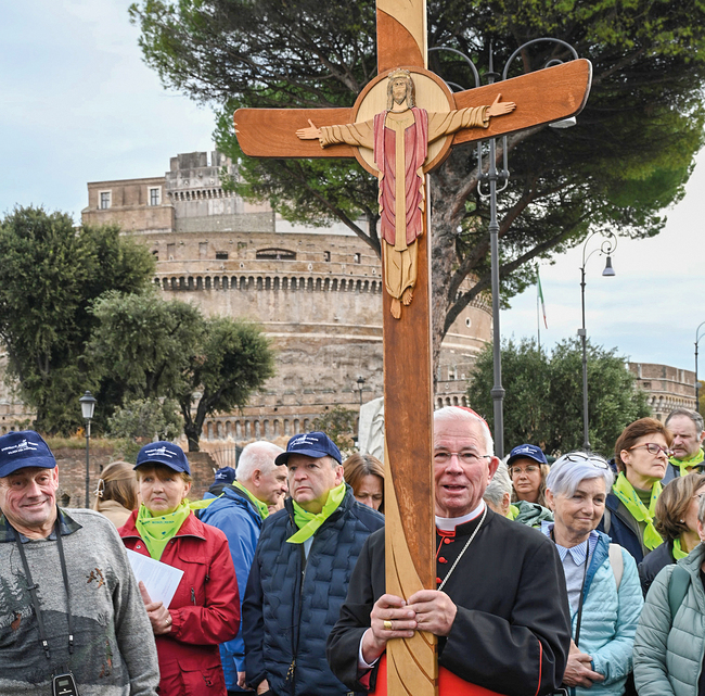 „Pilger der Hoffnung“: Erzbischof Franz Lackner bei der Diözesanwallfahrt nach Rom im Heiligen Jahr.