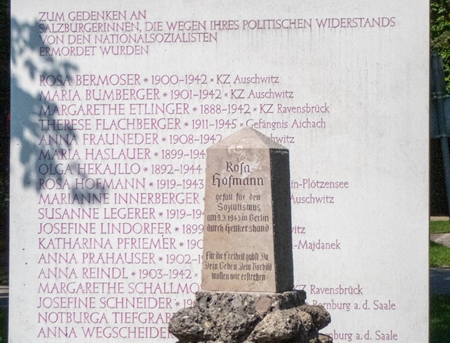 Denkmal zum Frauenwiderstand im Stölzlpark in der Stadt Salzburg.