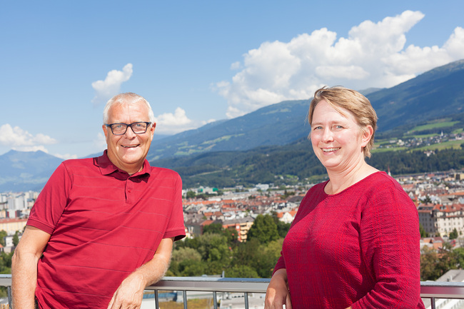 Christoph Wötzer, Präsident der Vinzenzgemeinschaften Tirol, und Karoline Knitel, Präsidentin der VGen Tirol