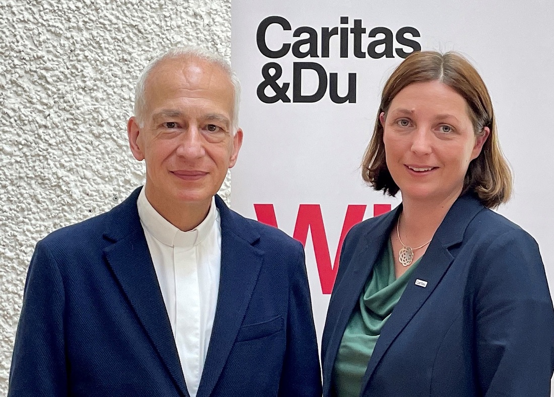 Nora Tödtling-Musenbichler und Michael Landau (links) besuchten vor der Übergabe von altem Caritas- Präsidenten zu neuer Präsidentin Staatsoberhaupt Van der Bellen.