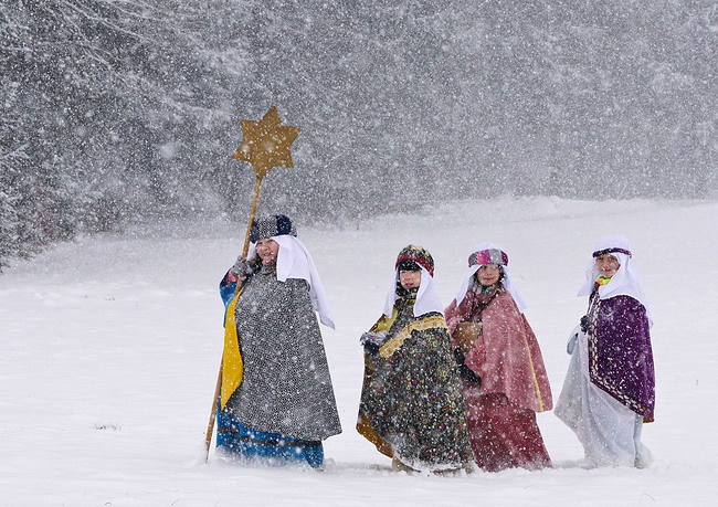 Selbst vom Schneetreiben ließen sich die Sternsinger der Katholischen Jungschar in den Wintermonaten nicht abhalten.