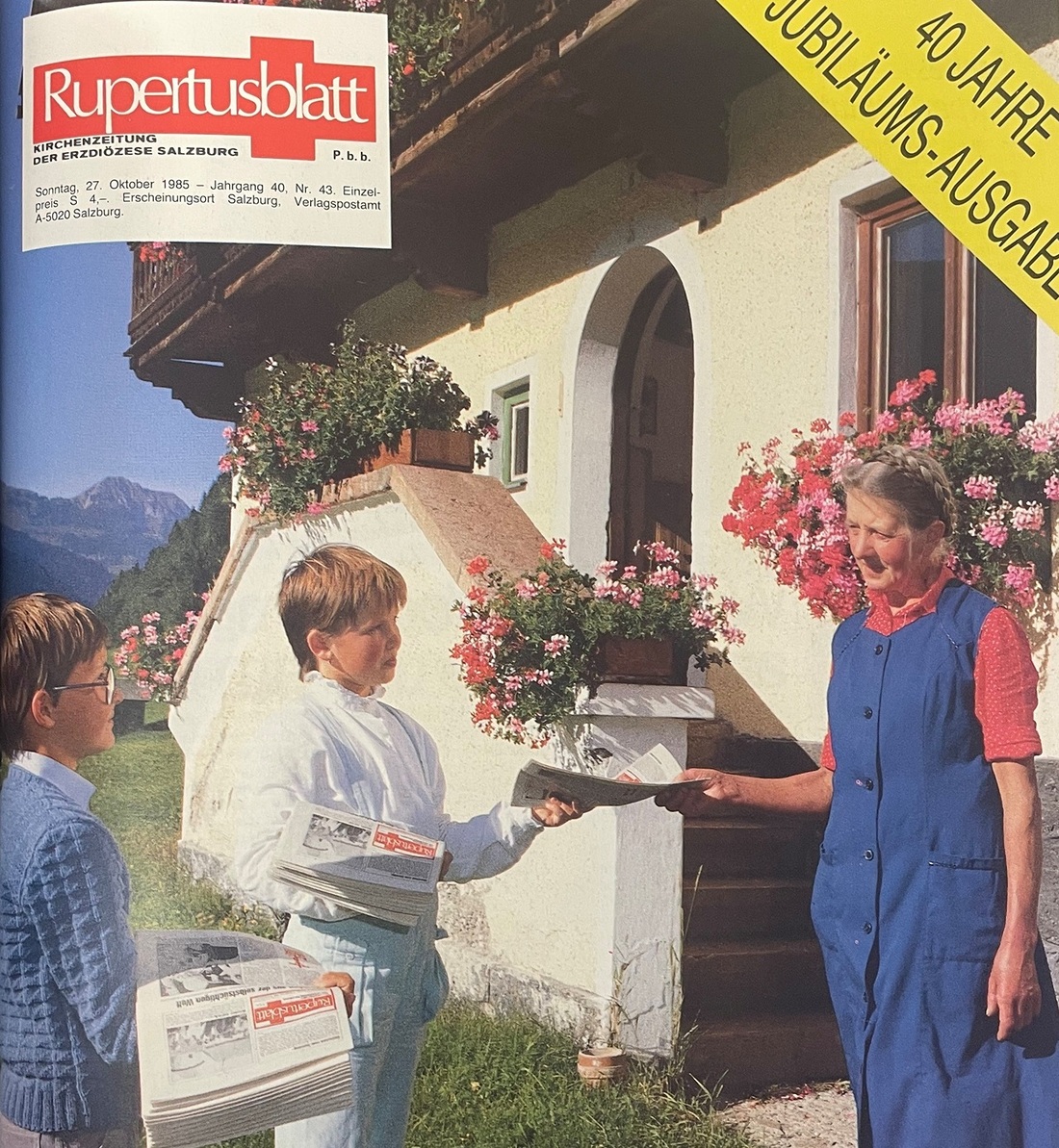 Damals noch Alltag: Besuch der Rupertusblatt-Austräger anno 1985. 