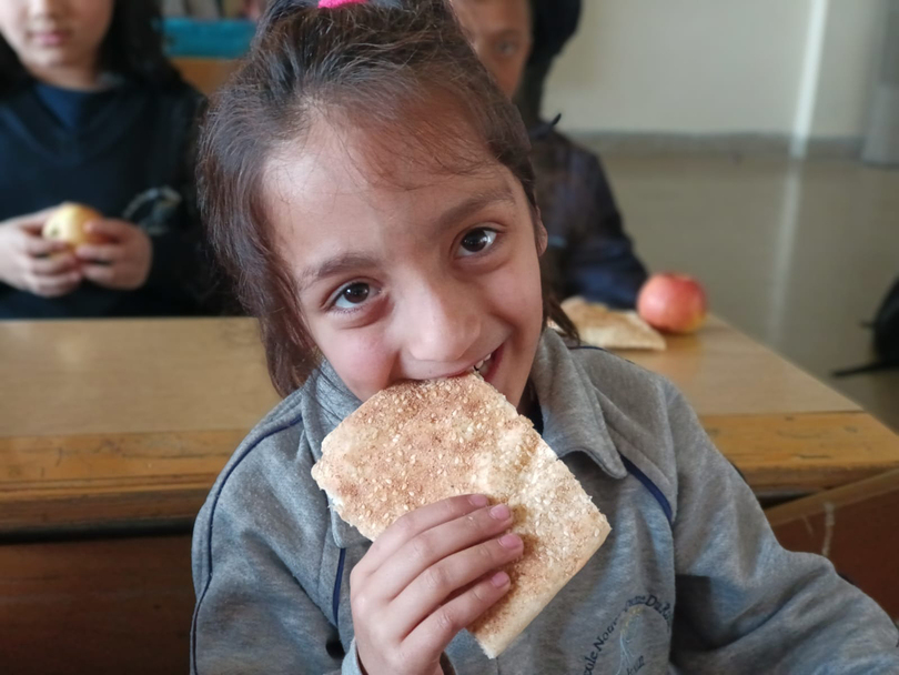 Nicht selbstverständlich: die Schuljause für Kinder im Libanon.