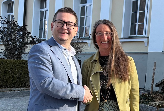 Direktorin Christina Röck, Elisabethinum  St. Johann und Direktor Franz Saller, Missionsprivatgymnasium St. Rupert in Bischofshofen.